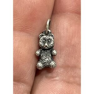 James Avery Petite Teddy Bear 3D Bracelet Charm 925 Sterling Silver Retired Used